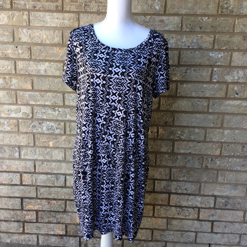 Apt 9  Black White dress tunic XL